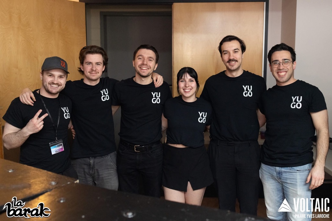 Yugo team at a university party