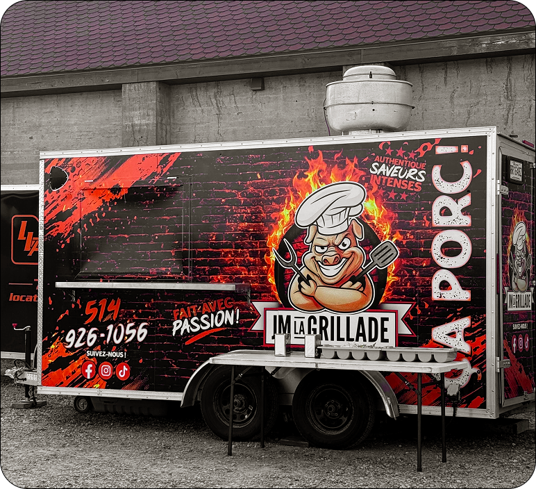 JM La Grillade food truck at the Festival d'humour de l'Abitibi-Témiscamingue